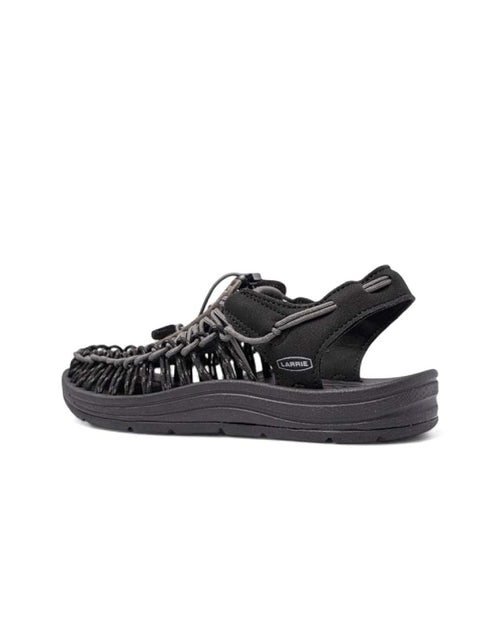 Black Urban Weave Comfort Sandals